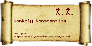 Konkoly Konstantina névjegykártya